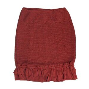 Privacy Please REVOLVE Orange Smocked Mini Skirt XS